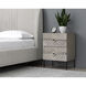 Noemi 32 X 24 inch Light Grey / Black Night Stand